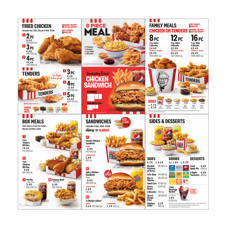 KFC South Africa Menu Updated Prices