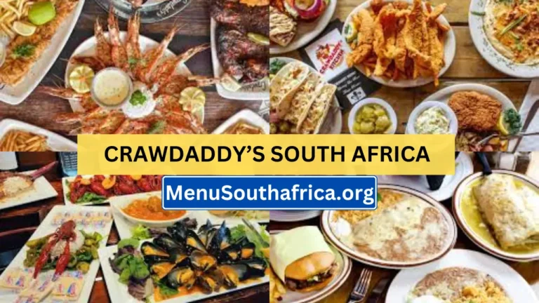 Crawdaddy’s South Africa Menu Updated Prices 2024