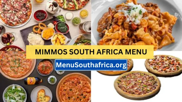 Mimmos South Africa Menu Latest Prices 2024