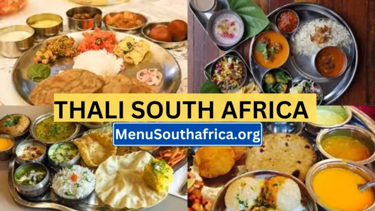 Thali South Africa Menu New Prices List 2024