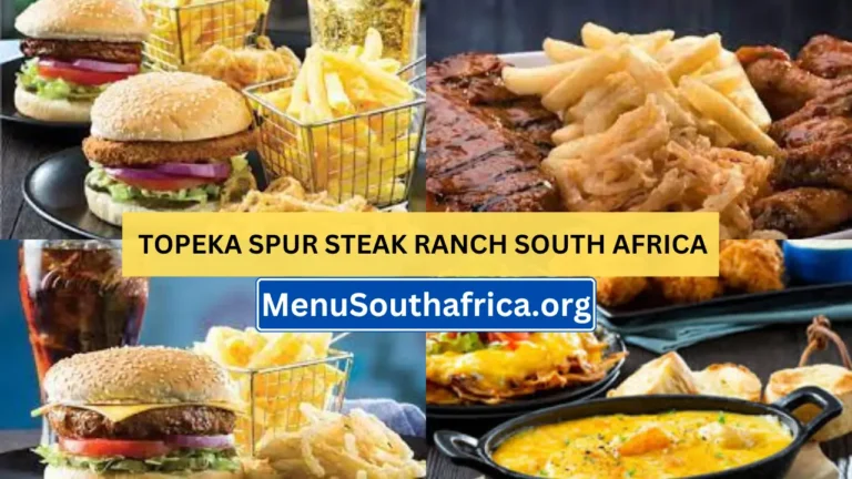 Topeka Spur Steak Ranch South Africa Menu Updated Prices List 2024