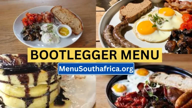 Bootlegger South Africa Menu Latest Prices 2024