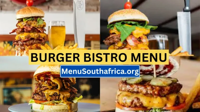 Burger Bistro South Africa Menu Updated Prices List 2024