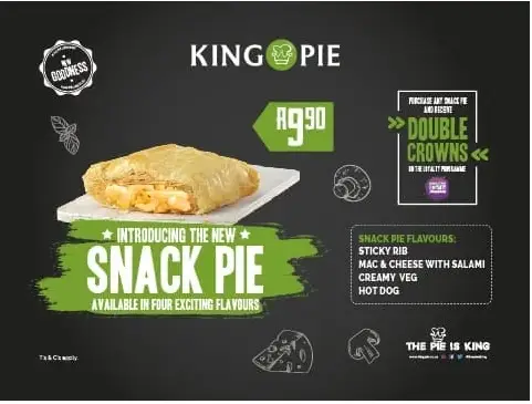 King Pie Cocktail Pies Menu  