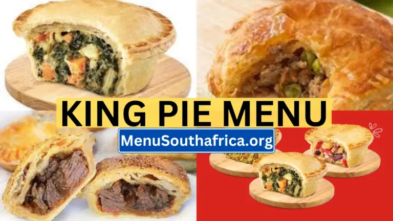 King Pie South Africa Menu Updated Prices 2024
