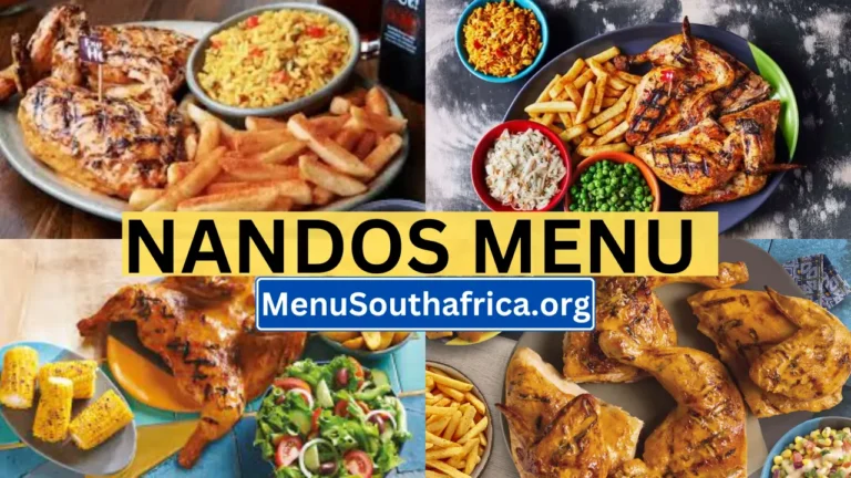 Nandos South Africa Menu Updated Prices List 2024