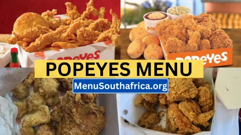 Popeyes South Africa Menu Latest & Updated Prices 2024