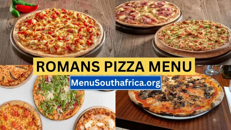 Romans Pizza South Africa Menu Updated Prices 2024