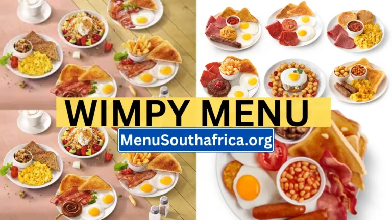 Wimpy South Africa Menu Updated Prices 2024