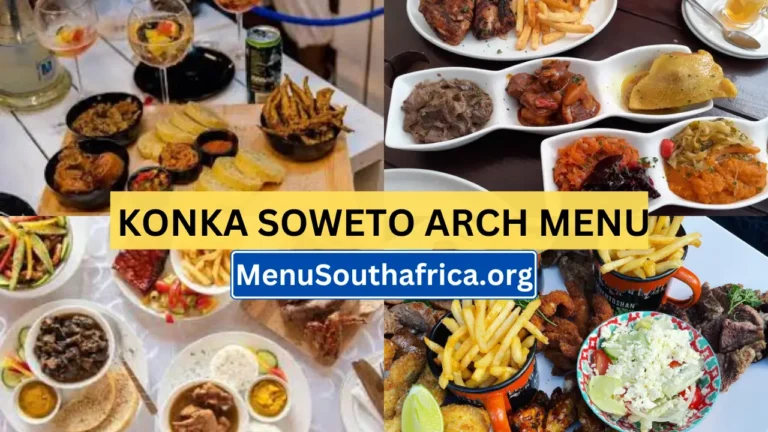 Konka Soweto South Africa Menu Updated Prices List 2024