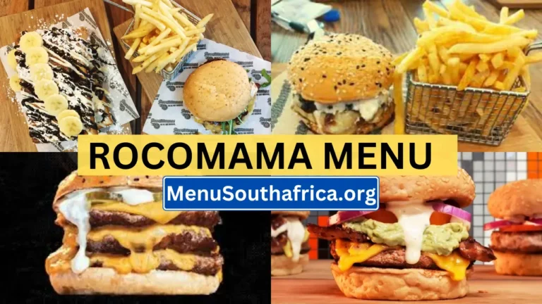 RocoMamas South Africa Menu New Prices 2024