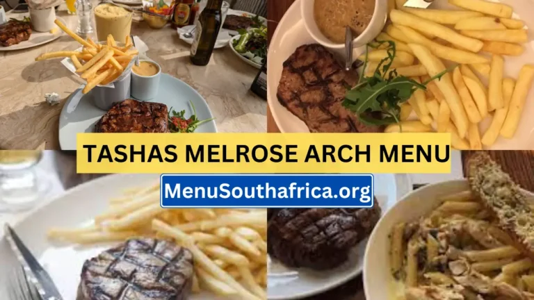 Tashas Melrose Arch South Africa Menu New Prices 2024